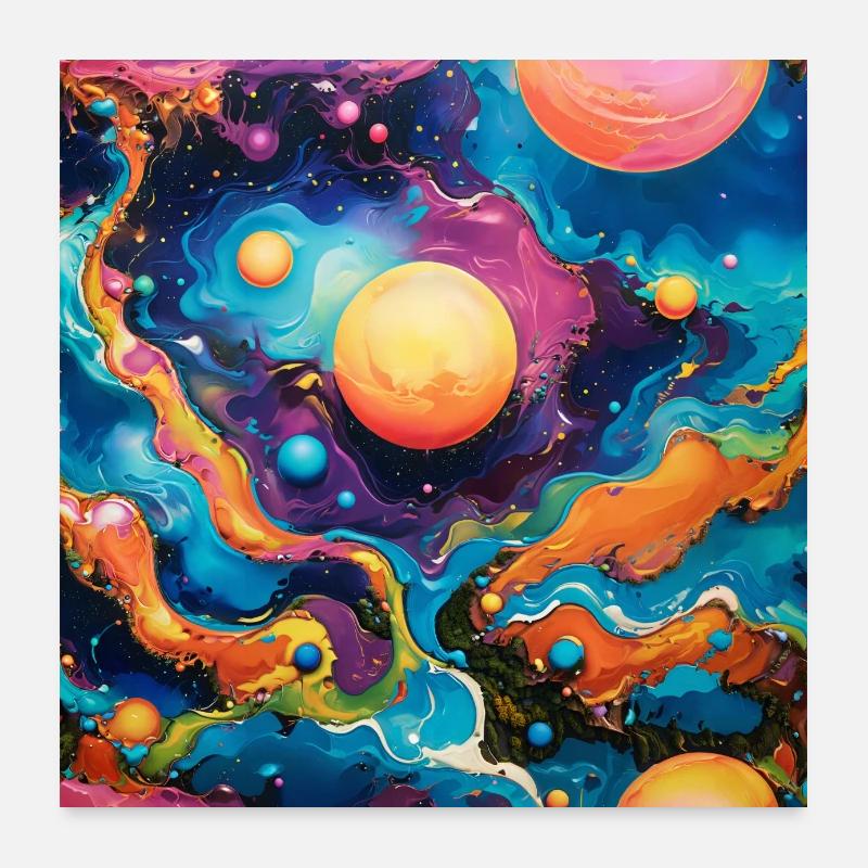 Psyche Planeten Poster 60x60 cm