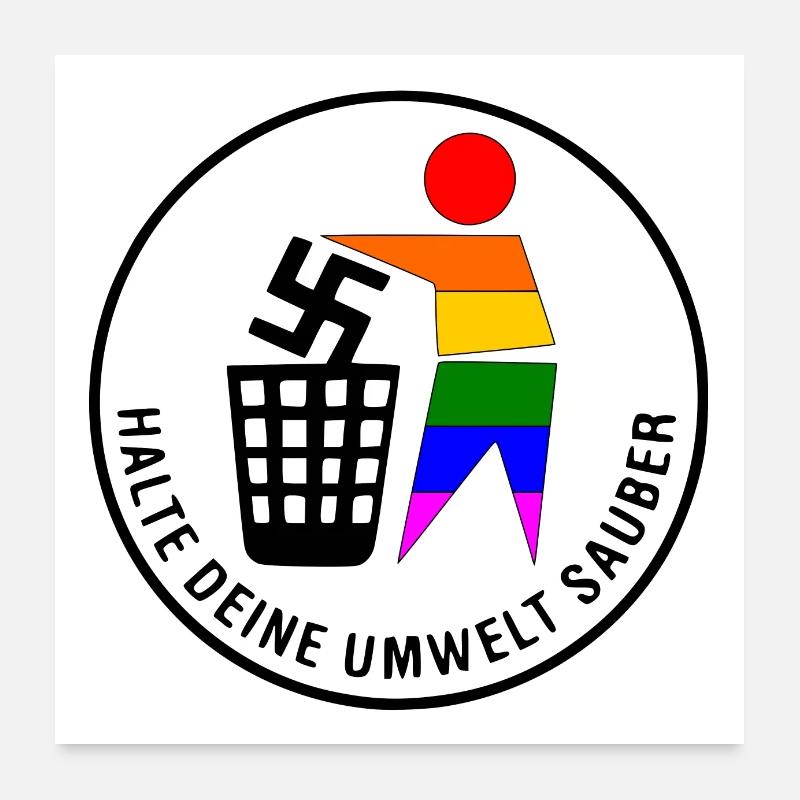 Keep Your Environment Clean - FCK NZS Poster 24" x 24" (60x60 cm)