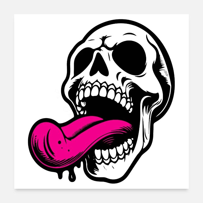 Schädel Poster 60x60 cm