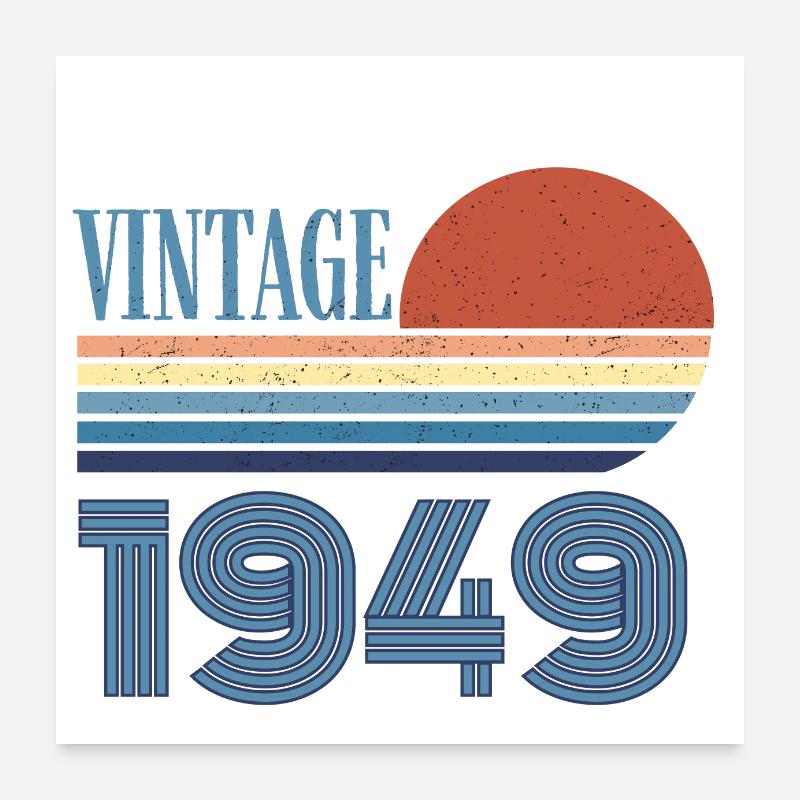 vintage 1949 Poster 60 x 60 cm