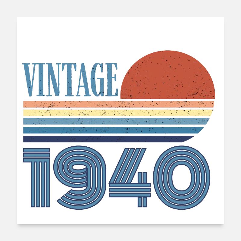 vintage 1940 Poster 60 x 60 cm