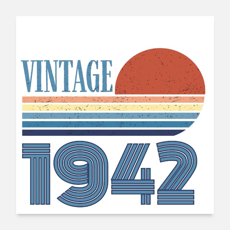 vintage 1942 Poster 60 x 60 cm