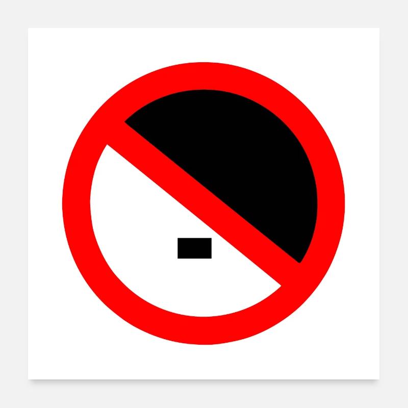 Gegen rechts Poster 60x60 cm