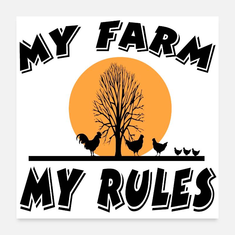 Ferme Poster 60 x 60 cm