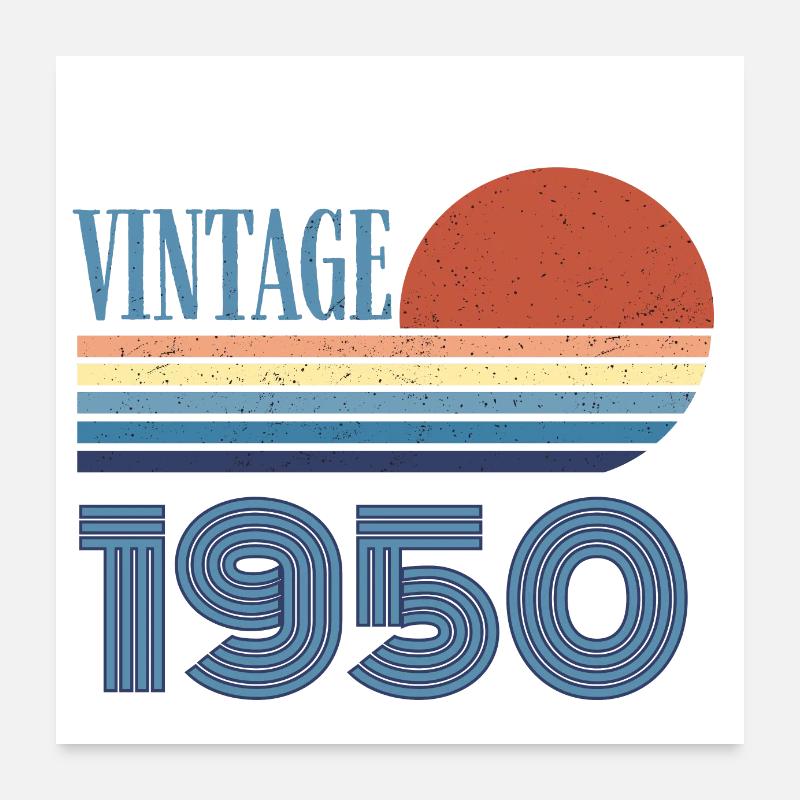 vintage 1950 Poster 60 x 60 cm