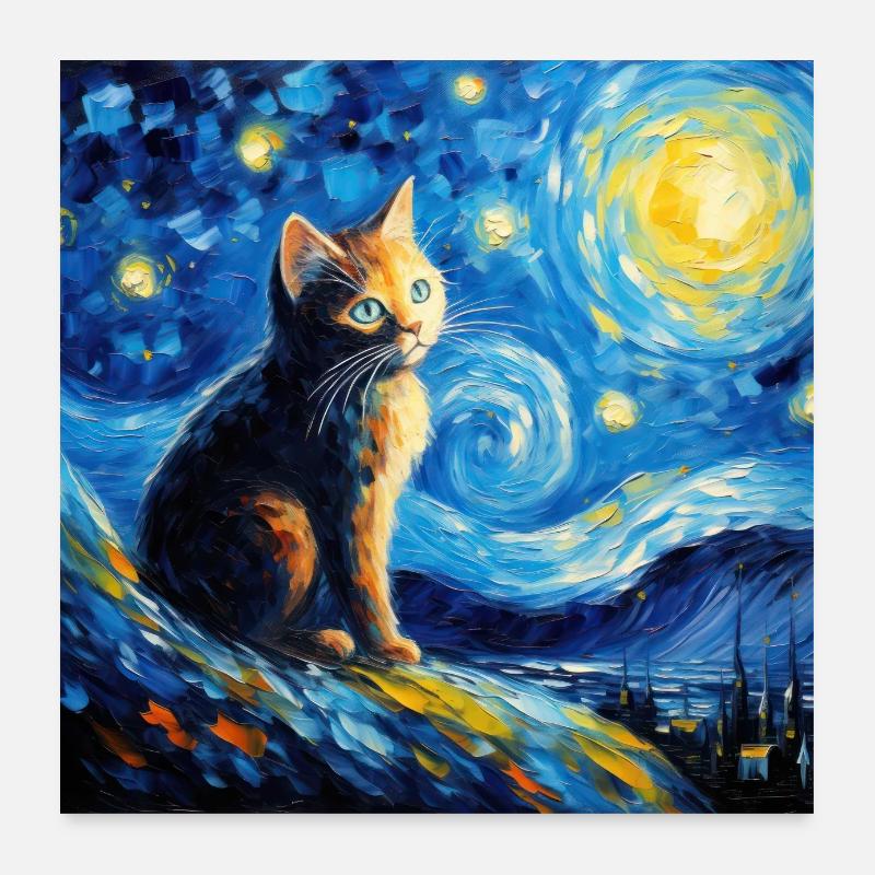 Cat, cat motif, gift Poster 24" x 24" (60x60 cm)