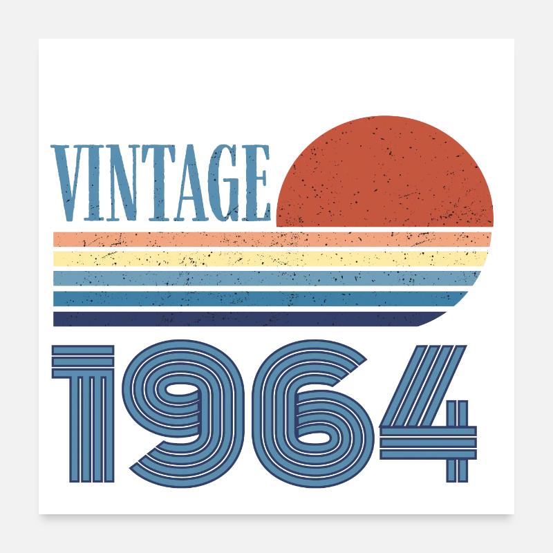 Vintage 1964 Poster 24" x 24" (60x60 cm)