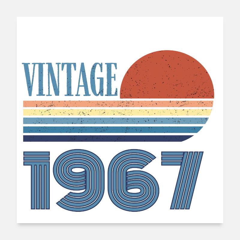 vintage 1967 Poster 60 x 60 cm