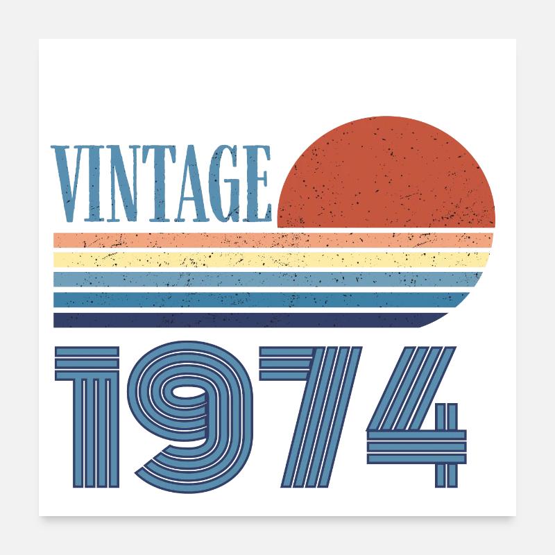 vintage 1974 Poster 24" x 24" (60x60 cm)