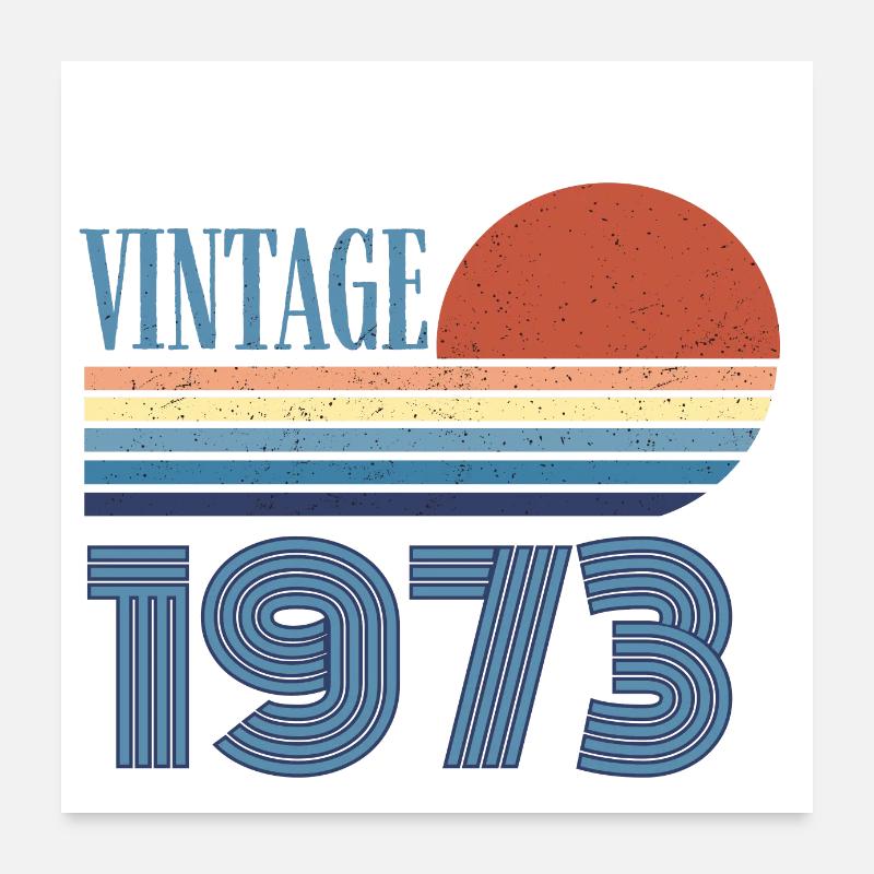vintage 1973 Poster 60 x 60 cm