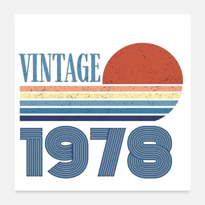 vintage 1978 Poster 60 x 60 cm