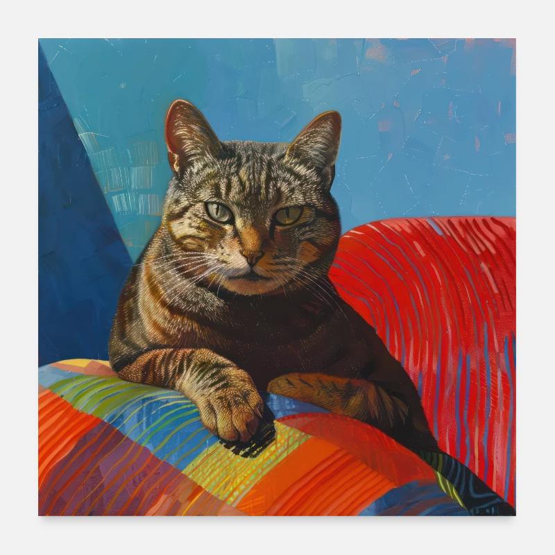 Cat, cat motif, pop art, gift, gift idea Poster 24" x 24" (60x60 cm)