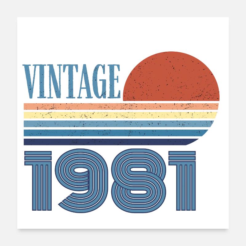 Vintage 1981 Poster 24" x 24" (60x60 cm)