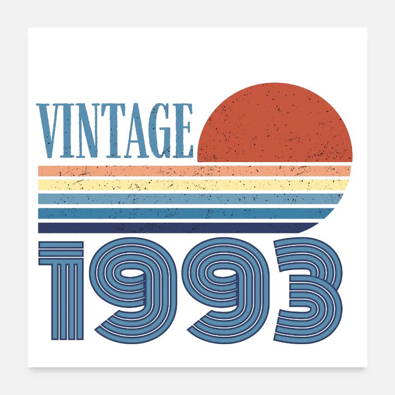 vintage 1993 Poster 60 x 60 cm