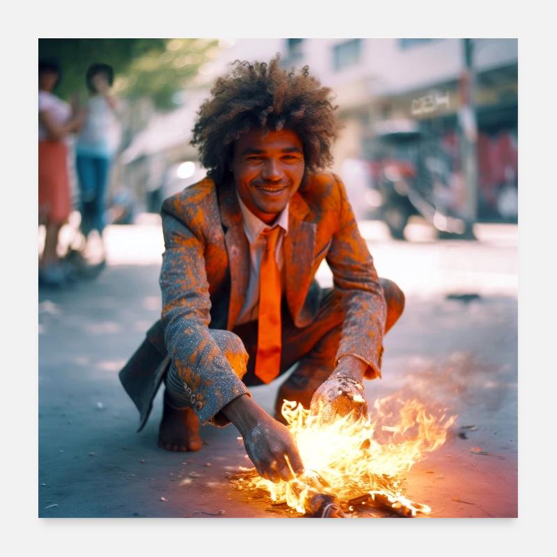 Burning Man 03 Poster 60 x 60 cm