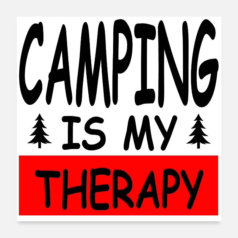 Camping Poster 60x60 cm