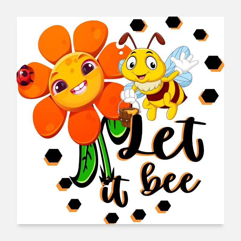Laissez-le Bee Poster 60 x 60 cm