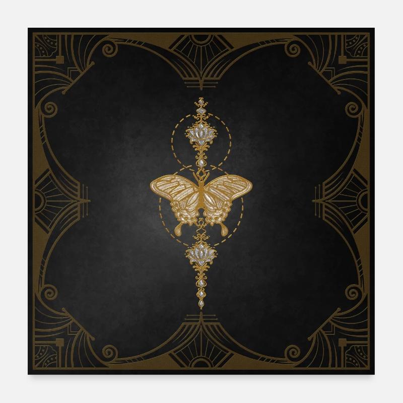 Papillon doré. Poster 60 x 60 cm
