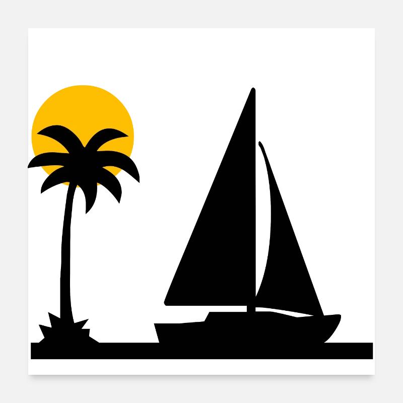 Segeln Poster 60x60 cm