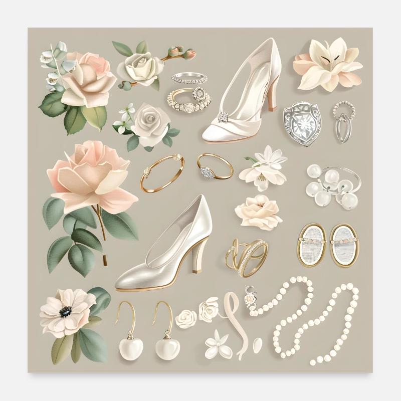 Braut Welt Poster 60x60 cm