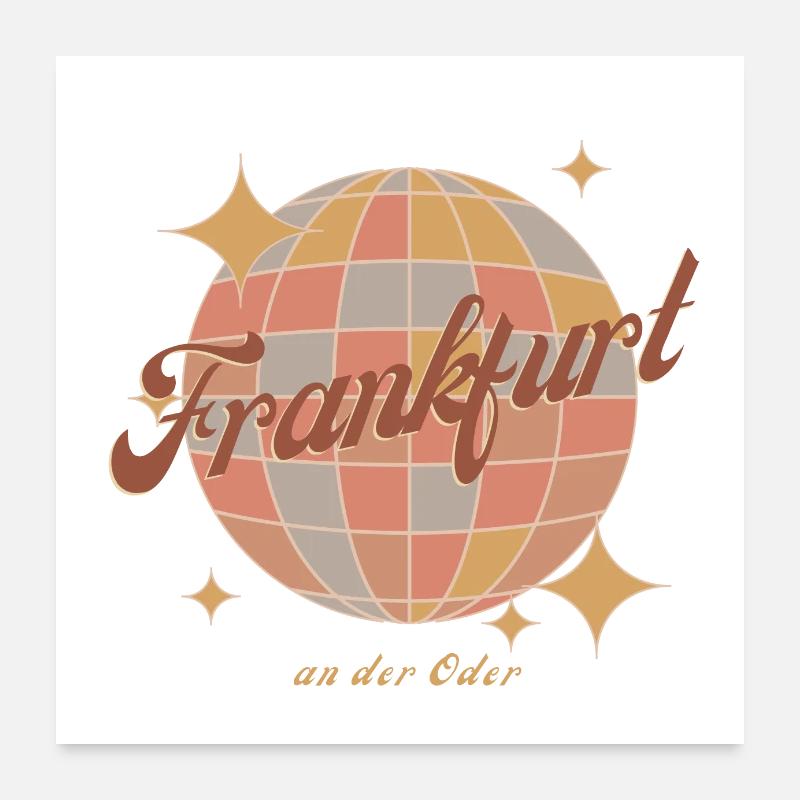 Frankfurt an der Oder, Brandenburg, Retro Vintage Poster 60x60 cm
