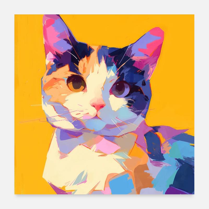 Chat, Motif De Chat Poster 60 x 60 cm