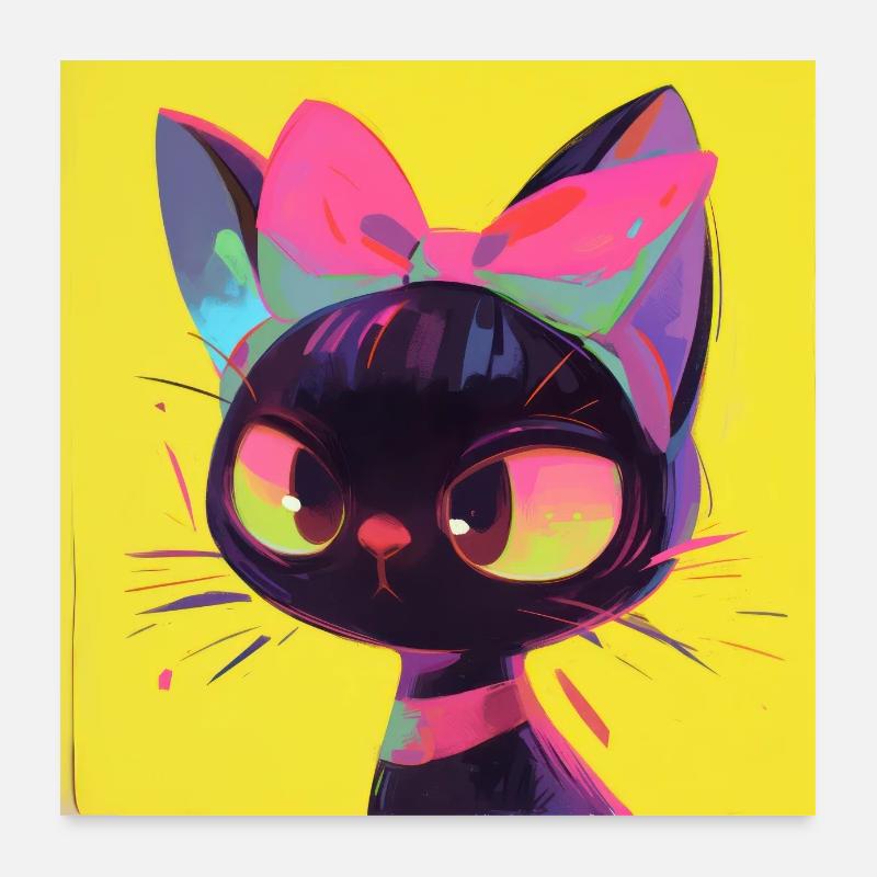 Chat, Motif De Chat Poster 60 x 60 cm