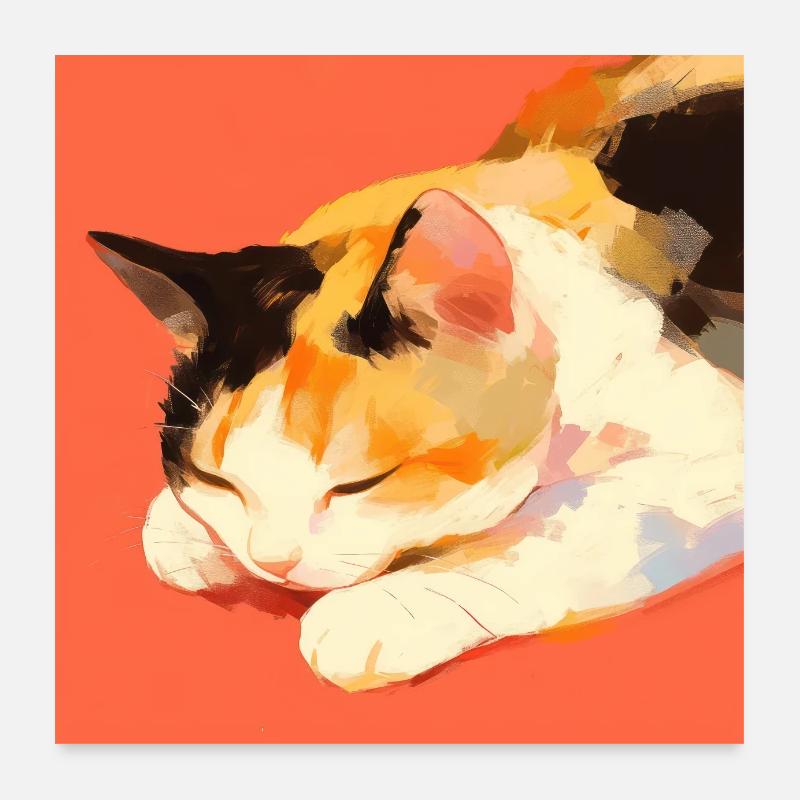 Chat, Motif De Chat Poster 60 x 60 cm
