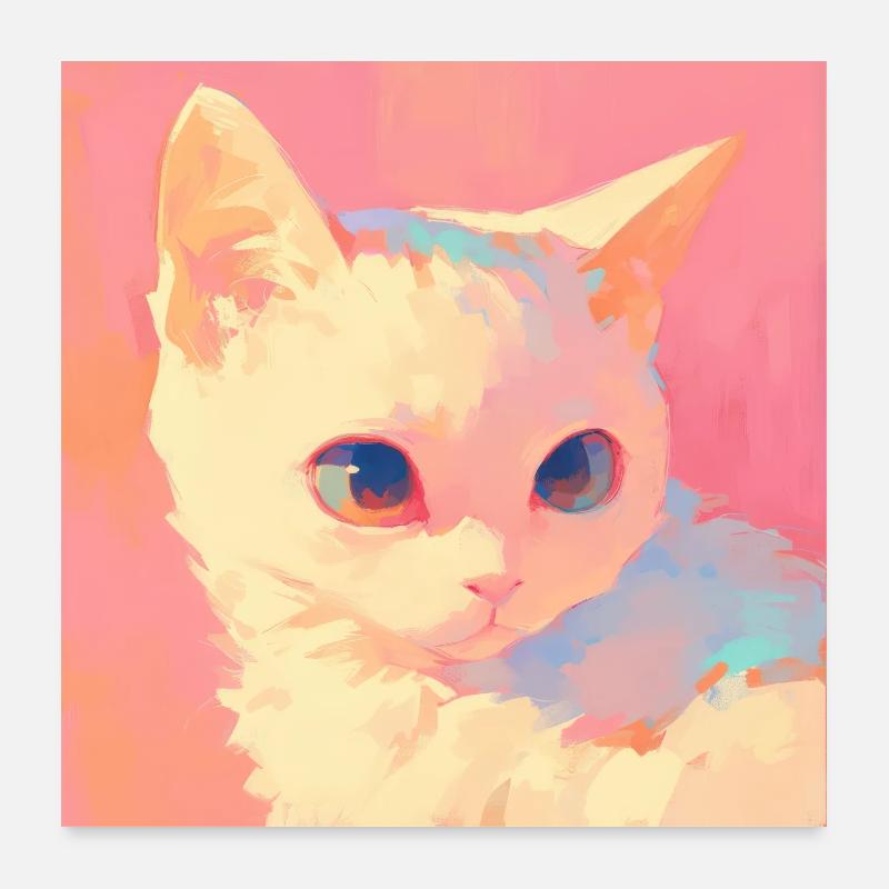 Chat, Motif De Chat Poster 60 x 60 cm