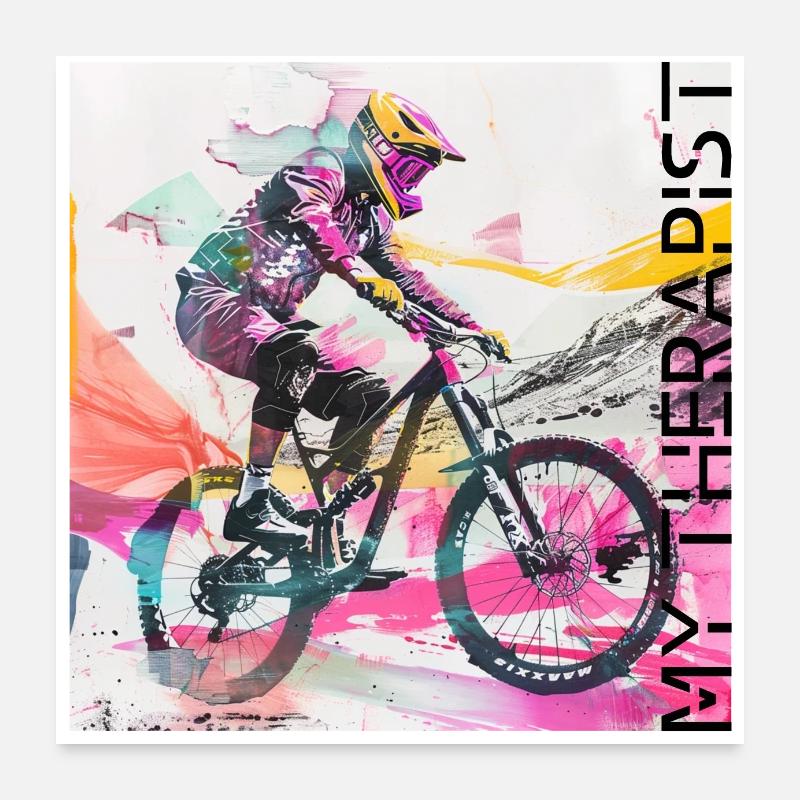 VÉLO + CYCLISTE Poster 60 x 60 cm