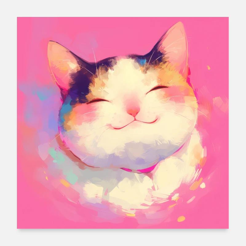 Chat, Motif De Chat Poster 60 x 60 cm