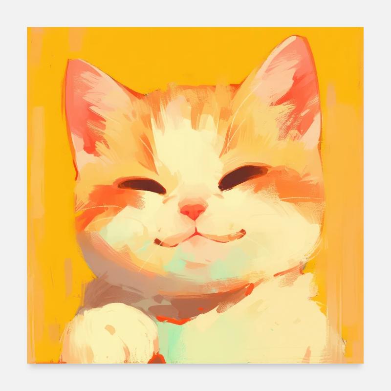 Chat, Motif De Chat Poster 60 x 60 cm