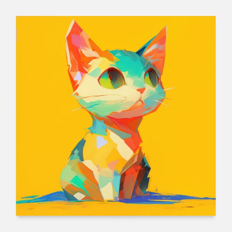 Chat, Motif De Chat Poster 60 x 60 cm