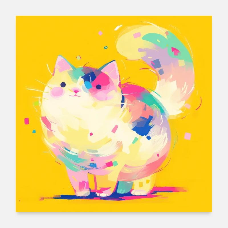 Chat, Motif De Chat Poster 60 x 60 cm