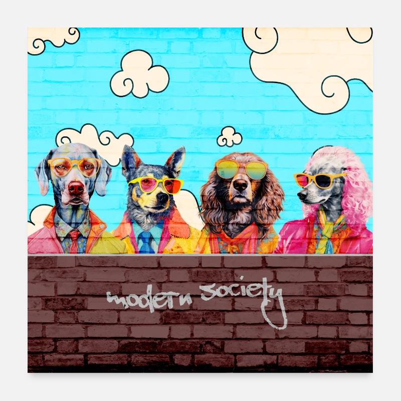Modern Society Poster 60x60 cm