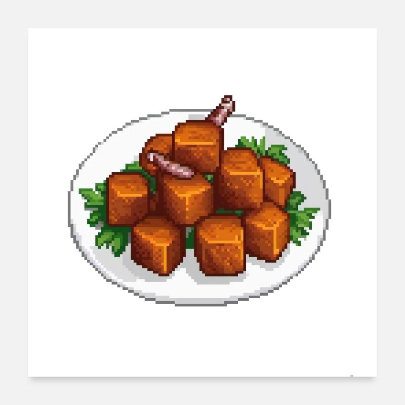 Pixel Chislic Poster 60x60 cm