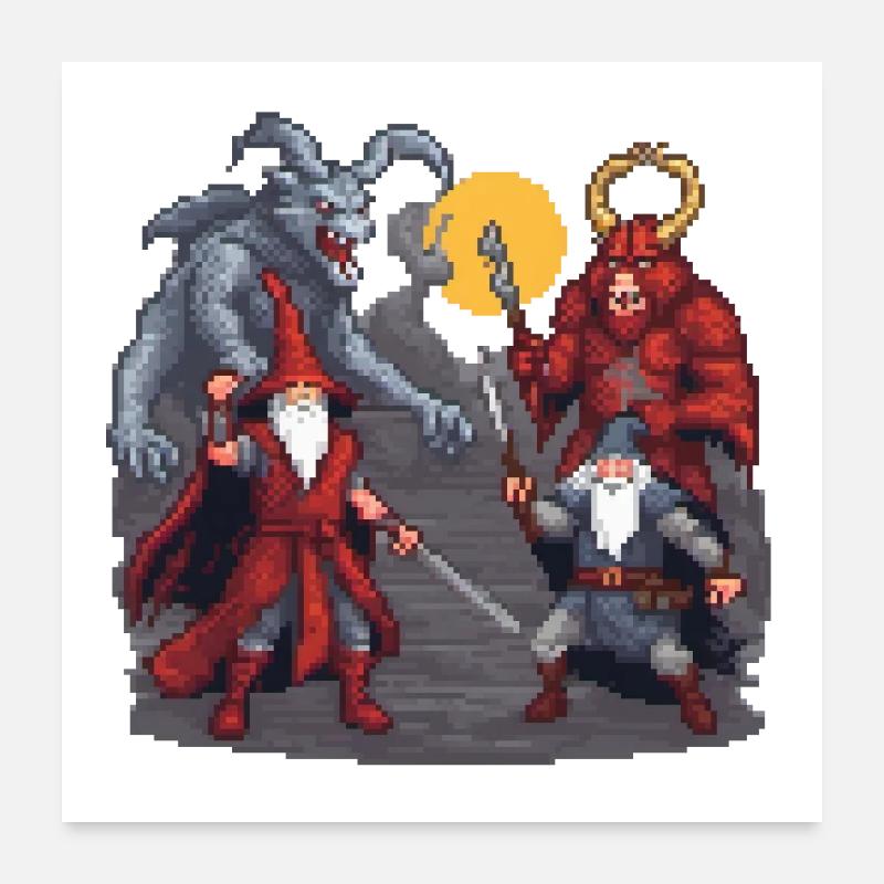 Mythic Pixel Standoff Poster 24" x 24" (60x60 cm)