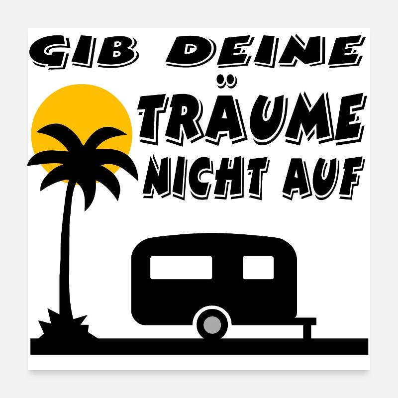 Camping Poster 60x60 cm