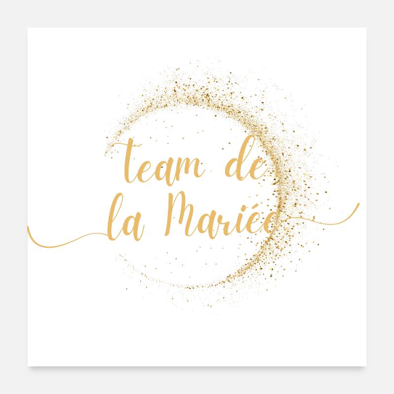 Team der Goldenen Braut - Junggesellinnenabschied Geschenkidee Poster 60x60 cm