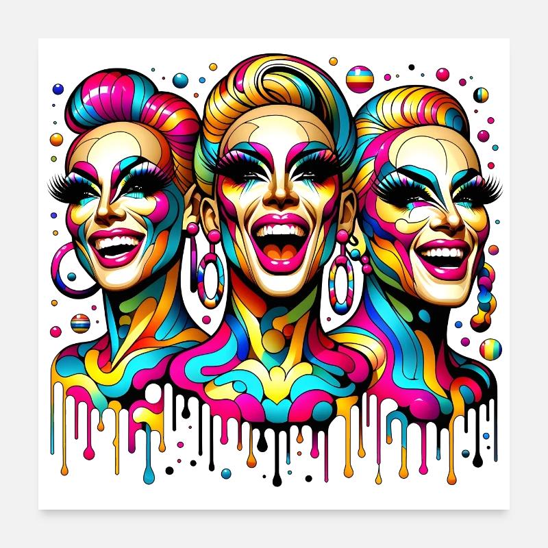 Glanzvolles Trio - Glamorous Trio Poster 60x60 cm