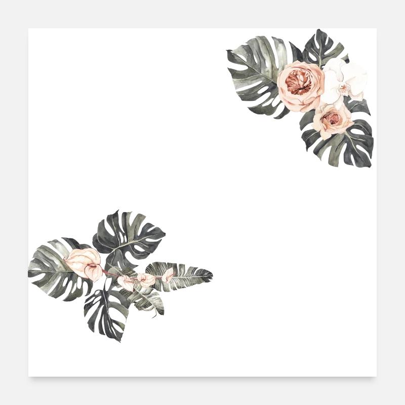 Die Blumenbraut - Braut Geschenkidee Poster 60x60 cm