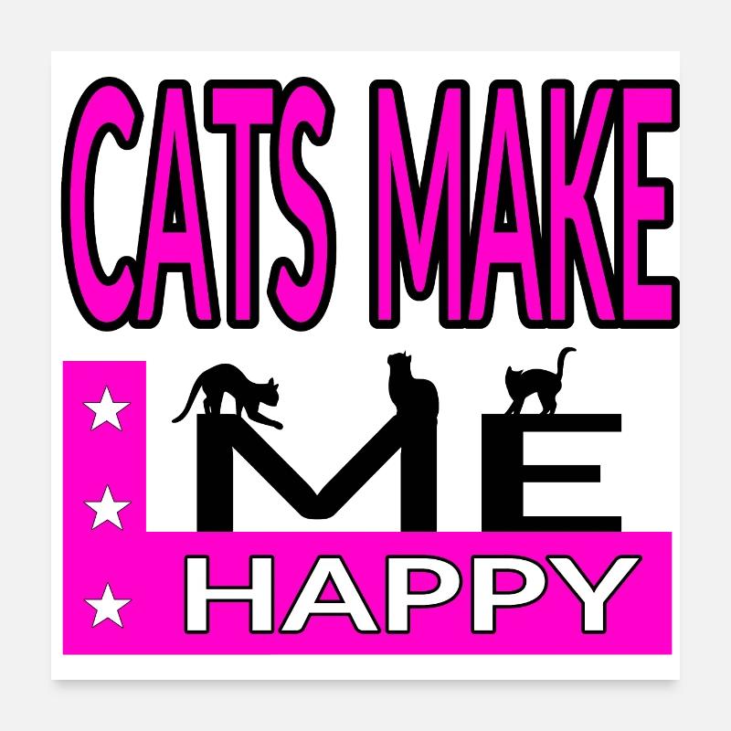 Katzen Poster 60x60 cm