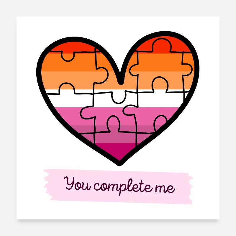 You Complete Me Poster 24" x 24" (60x60 cm)