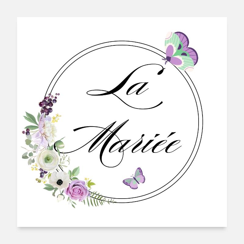 The Bride Butterfly - Bride Gift Idea Poster 24" x 24" (60x60 cm)