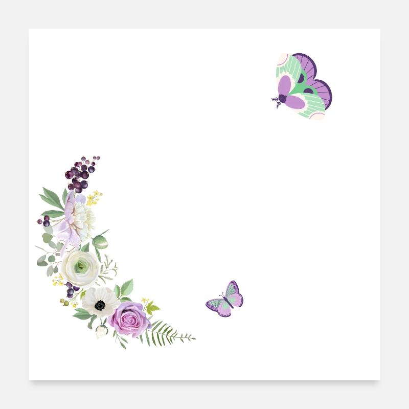 Team de La mariée papillon-idée cadeau Evjf Poster 60 x 60 cm