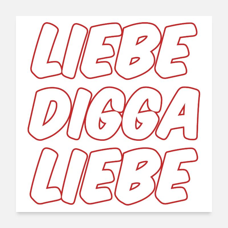 Liebe! Poster 60x60 cm