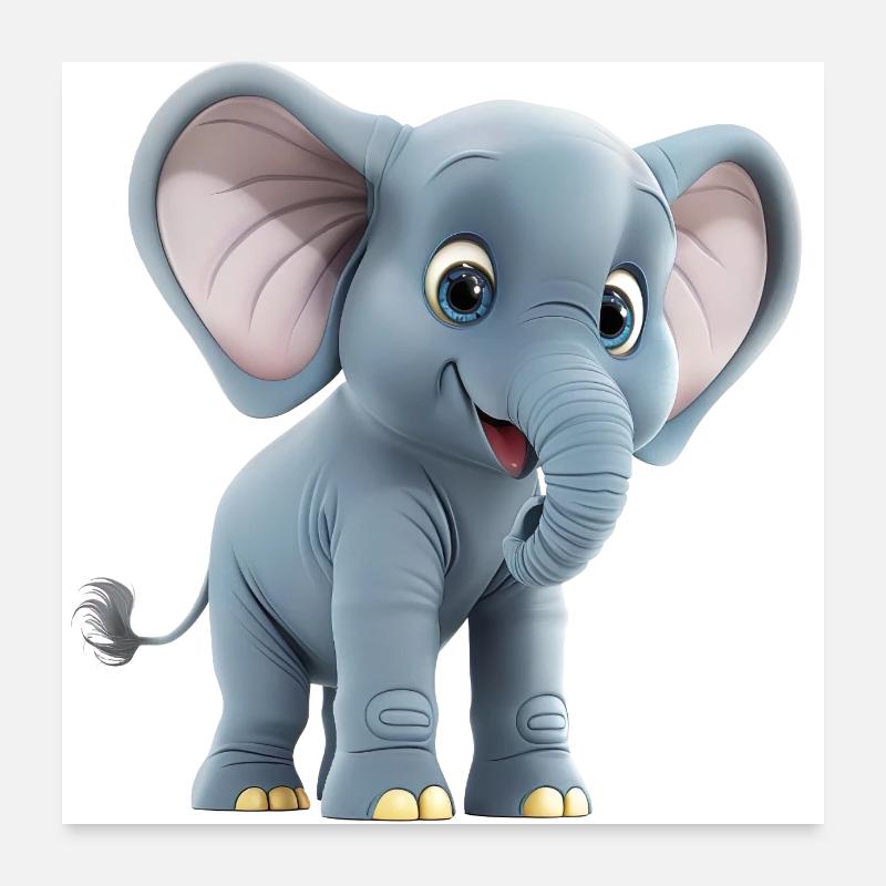 Dickhäutig wie ein Elefant zu sein schützt Poster 60x60 cm