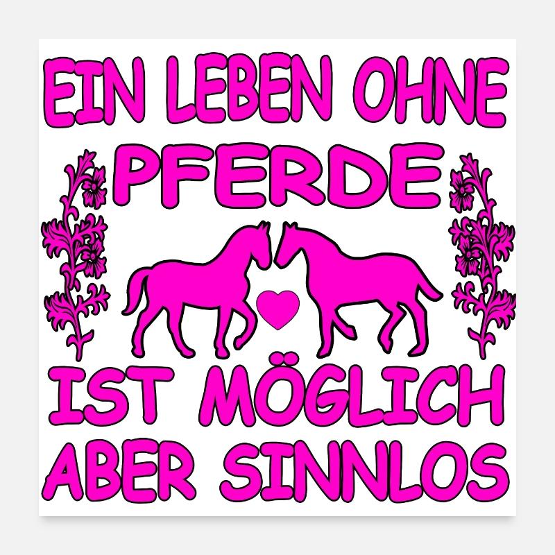 Pferde Poster 60x60 cm