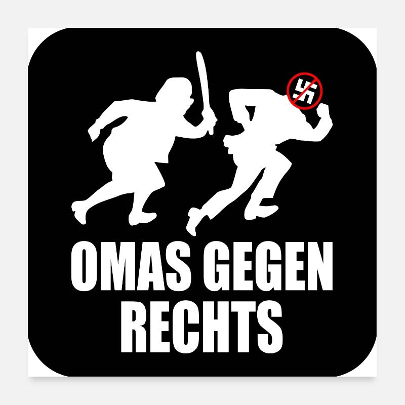 Omas gegen rechts Poster 60x60 cm