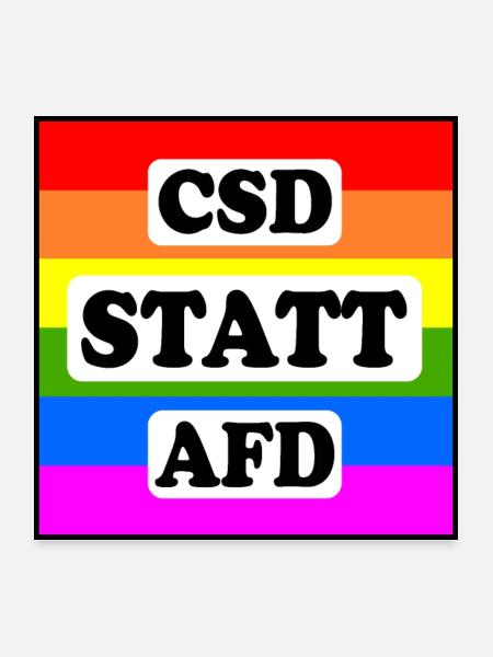 Csd statt afd - Poster 60x60 cm - Weiß - Vorne